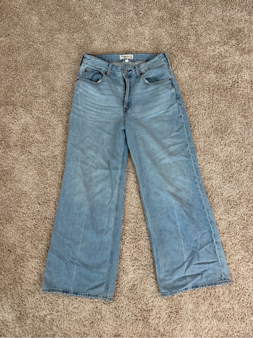 Abercrombie & Fitch Light Blue Wide-Leg Jeans